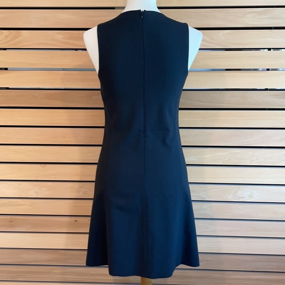 Theory women’s Black Sleeveless Pleated shift Dress Size 2 - Picture 3 of 7